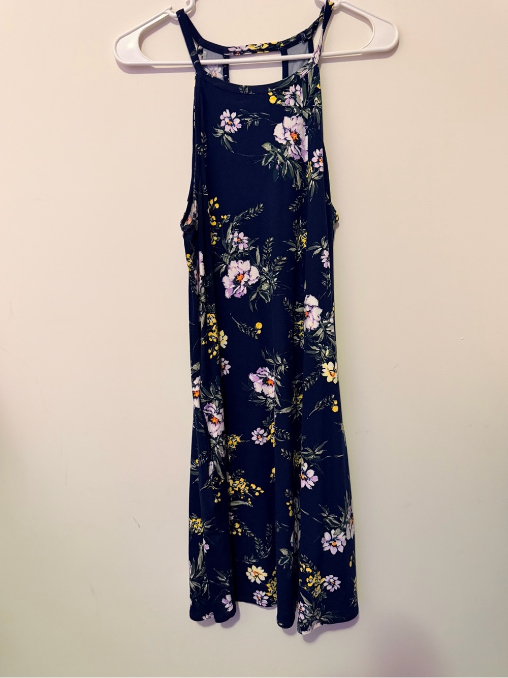 nine britton Black Maxi Skirt with Lilac and Yellow Floral Print